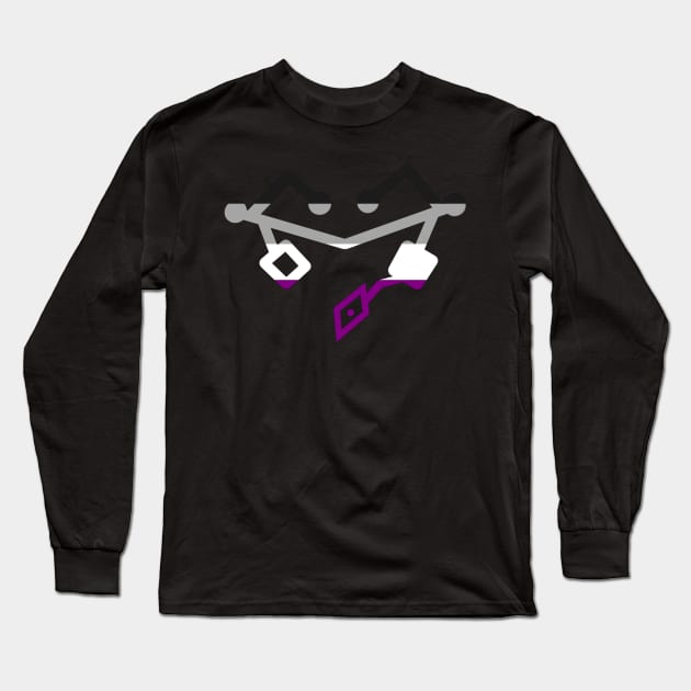 Asexual Pride Heart Long Sleeve T-Shirt by Khalico
